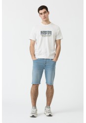 Aνδρική Βερμούδα Τζιν  Tiffosi Slim Short 51-10059969-C10 Γαλάζια
