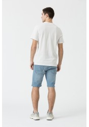 Aνδρική Βερμούδα Τζιν  Tiffosi Slim Short 51-10059969-C10 Γαλάζια