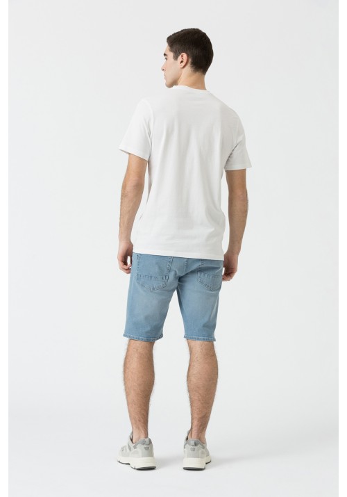 Aνδρική Βερμούδα Τζιν  Tiffosi Slim Short 51-10059969-C10 Γαλάζια