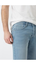 Aνδρική Βερμούδα Τζιν  Tiffosi Slim Short 51-10059969-C10 Γαλάζια