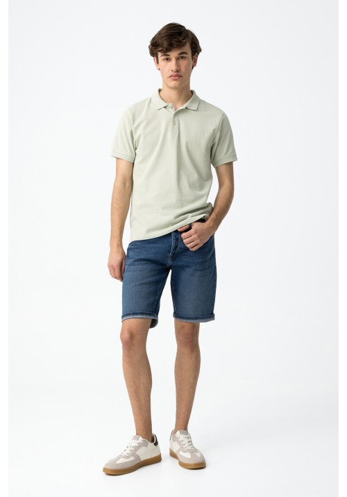 Aνδρική Βερμούδα Τζιν Slim Fit Tiffosi-51-10060007-M10  Μπλε