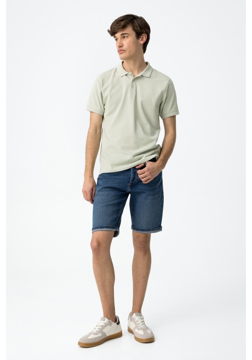 Aνδρική Βερμούδα Τζιν Slim Fit Tiffosi-51-10060007-M10  Μπλε