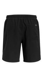 Ανδρική Βερμούδα  jack & Jones 12295862 JPSTJaiden Waffle Resort Short Reg Μαύρο