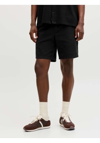 Ανδρική Βερμούδα  jack & Jones 12295862 JPSTJaiden Waffle Resort Short Reg Μαύρο