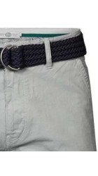 Ανδρική  Βερμούδα Chino Ελαστική Petrol SH0504-8068 Μονόχρωμη Γκρι