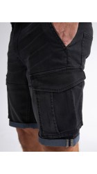 Ανδρική Τζιν Βερμούδα Petrol Cargo M-1050-SHO007-9705 Μαύρη