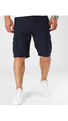 Ανδρική Βερμούδα Ελαστική Cargo Petrol M-1040-SHO536-5178 Μπλε