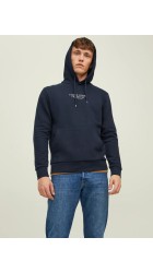 Ανδρικό Φούτερ Jack & Jones Jprbluarchie Sweet Hood Noos 12216335 Navy Blazer