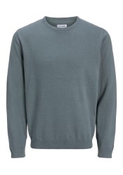 Ανδρικό Πλεκτό Βαμβακερό Jack & Jones JJebasic Knit Crew Neck Noos 12137190 Stormy Weather