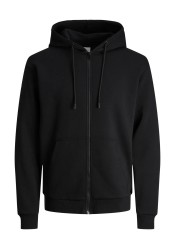 Ανδρική Ζακέτα Φούτερ Jack & Jones JJbradley Sweat Zip Hood Noos 12249342 Μαύρη