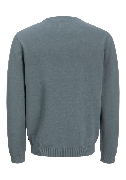 Ανδρικό Πλεκτό Βαμβακερό Jack & Jones JJebasic Knit Crew Neck Noos 12137190 Stormy Weather