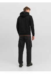 Ανδρική Ζακέτα Φούτερ Jack & Jones JJbradley Sweat Zip Hood Noos 12249342 Μαύρη