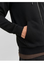 Ανδρική Ζακέτα Φούτερ Jack & Jones JJbradley Sweat Zip Hood Noos 12249342 Μαύρη