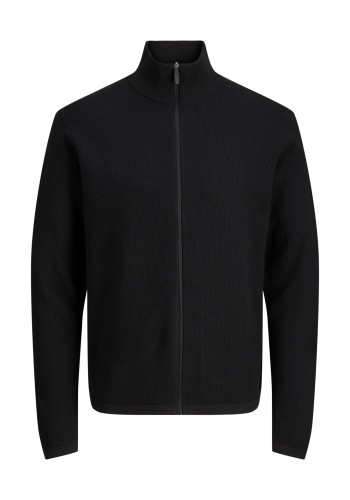 Ανδρική Ζακέτα Πλεκτή Jack & Jones JCostance Knit Badge Zip Cardigan 12283668 Black