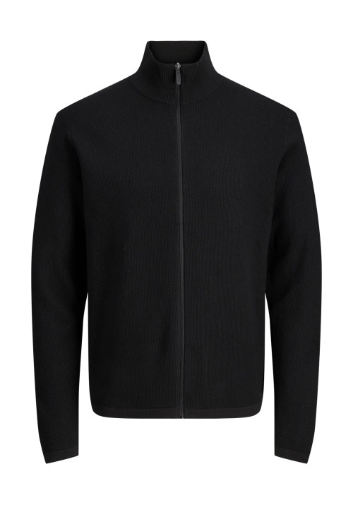 Ανδρική Ζακέτα Πλεκτή Jack & Jones JCostance Knit Badge Zip Cardigan 12283668 Black