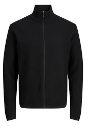 Ανδρική Ζακέτα Πλεκτή Jack & Jones JCostance Knit Badge Zip Cardigan 12283668 Black