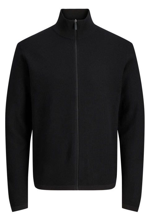 Ανδρική Ζακέτα Πλεκτή Jack & Jones JCostance Knit Badge Zip Cardigan 12283668 Black