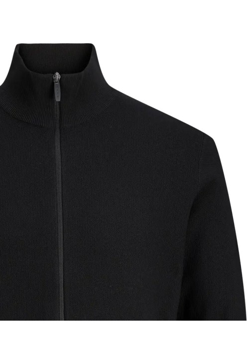 Ανδρική Ζακέτα Πλεκτή Jack & Jones JCostance Knit Badge Zip Cardigan 12283668 Black