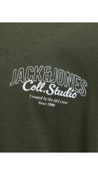 Ανδρική Μπλούζα Βαμβακερή  Jack & Jones JJMakoto Tee LS Neck  12278510 Duffel Bag