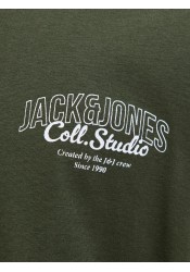 Ανδρική Μπλούζα Βαμβακερή  Jack & Jones JJMakoto Tee LS Neck  12278510 Duffel Bag