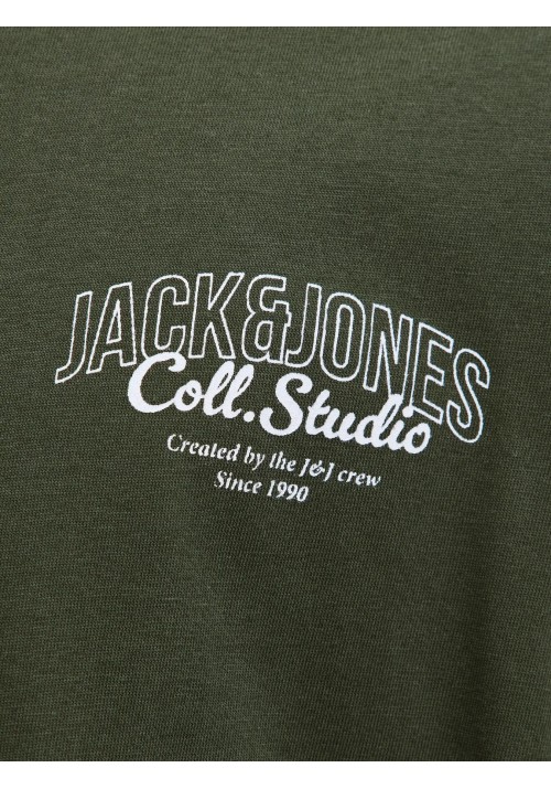 Ανδρική Μπλούζα Βαμβακερή  Jack & Jones JJMakoto Tee LS Neck  12278510 Duffel Bag