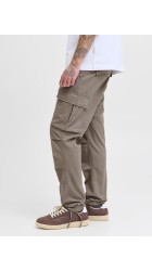 Ανδρικό Παντελόνι Cargo Jack & Jones JPStace Tucker Cargo AMA Noos 12216664 Walnut