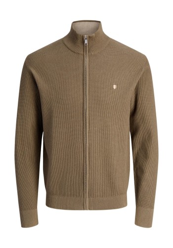 Ανδρική Ζακέτα Πλεκτή Jack & Jones JPRblurex Knit Full Zip Cardigan LN 12284356 Stone Gray