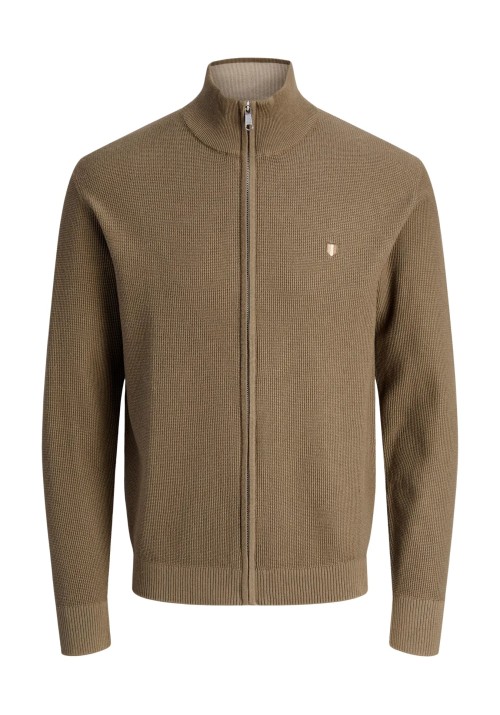 Ανδρική Ζακέτα Πλεκτή Jack & Jones JPRblurex Knit Full Zip Cardigan LN 12284356 Stone Gray
