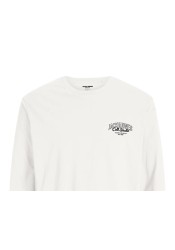 Ανδρική Μπλούζα Βαμβακερή  Jack & Jones JJMakoto Tee LS Neck  12278510 White