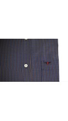 Ανδρικό Πουκάμισο Boston 4291-5 Καρό Μπλέ