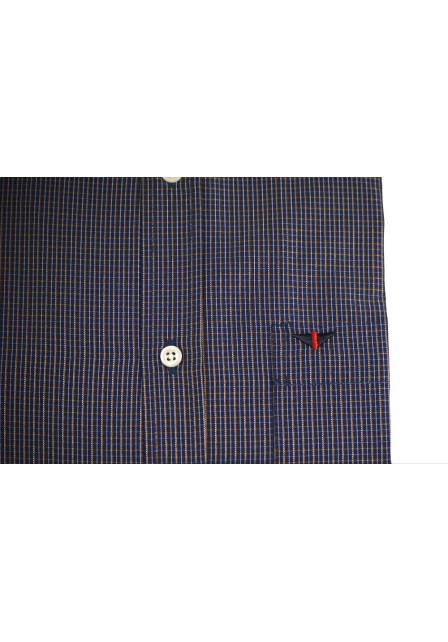 Ανδρικό Πουκάμισο Boston 4291-5 Καρό Μπλέ