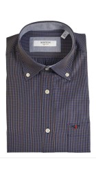 Ανδρικό Πουκάμισο Boston 4291-5 Καρό Μπλέ