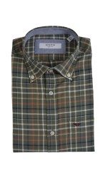 Ανδρικό Πουκάμισο Boston 4384-5 Καρό Πράσινο