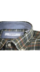 Ανδρικό Πουκάμισο Boston 4384-5 Καρό Πράσινο