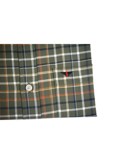 Ανδρικό Πουκάμισο Boston 4384-5 Καρό Πράσινο