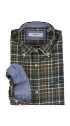 Ανδρικό Πουκάμισο Boston 4384-5 Καρό Πράσινο