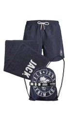 Ανδρικό Μαγιό Σορτς και Πετσέτα Jack & Jones JPSTBeach JJPack Swim AKM 12249449 Μπλε