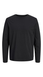 Ανδρική Μπλούζα Μακρυμάνικη Jack & Jones JJEORganic Basic Tee LS Q-Neck Noos  12279538 Μαύρη
