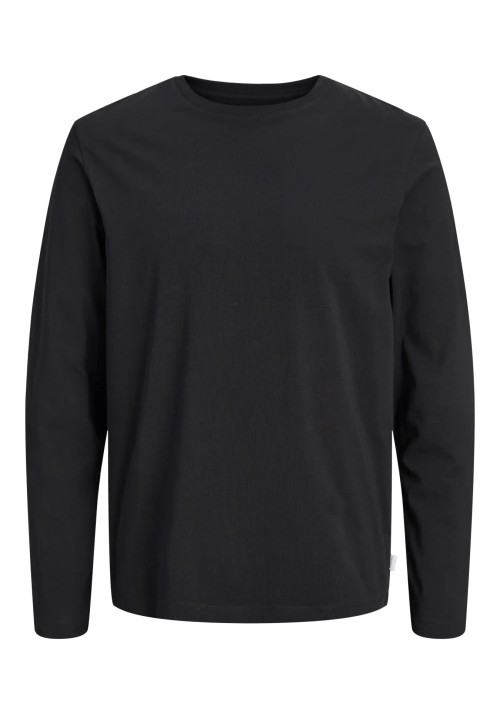 Ανδρική Μπλούζα Μακρυμάνικη Jack & Jones JJEORganic Basic Tee LS Q-Neck Noos  12279538 Μαύρη