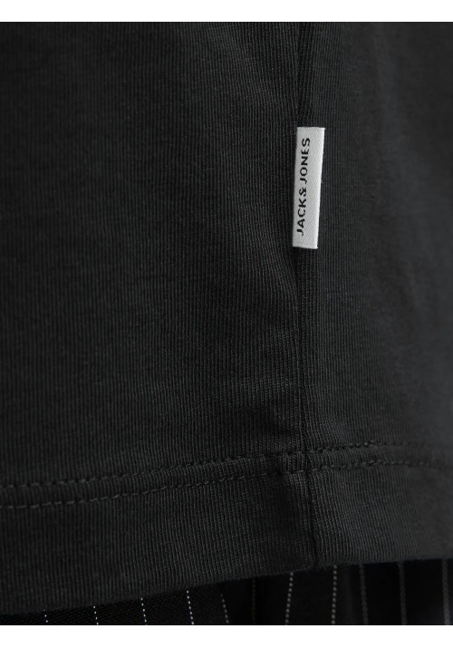 Ανδρική Μπλούζα Μακρυμάνικη Jack & Jones JJEORganic Basic Tee LS Q-Neck Noos  12279538 Μαύρη