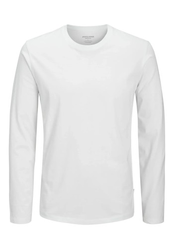 Ανδρική Μπλούζα Μακρυμάνικη Jack & Jones JJEORganic Basic Tee LS Q-Neck Noos  12279538 Λευκή