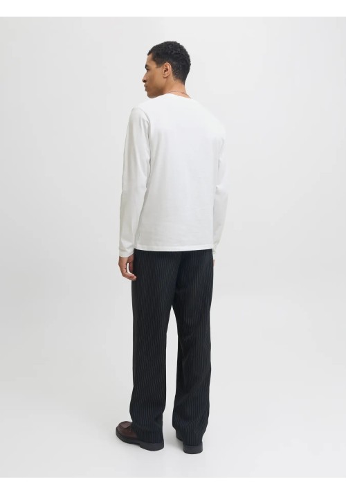 Ανδρική Μπλούζα Μακρυμάνικη Jack & Jones JJEORganic Basic Tee LS Q-Neck Noos  12279538 Λευκή