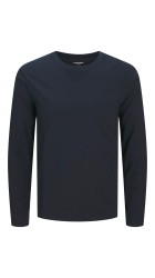 Ανδρική Μπλούζα Μακρυμάνικη Jack & Jones JJEORganic Basic Tee LS Q-Neck Noos  12279538 Μπλε