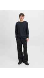Ανδρική Μπλούζα Μακρυμάνικη Jack & Jones JJEORganic Basic Tee LS Q-Neck Noos  12279538 Μπλε