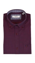 Ανδρικό Πουκάμισο Boston 608-06-Μπορντό