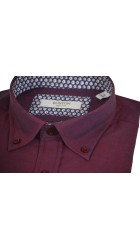 Ανδρικό Πουκάμισο Boston 608-06-Μπορντό