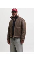 Ανδρικό Μπουφάν Jack & Jones Jorsalamanco Flight Jacket SN 12303001 Chocolate Brown