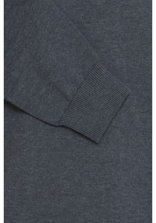 Ανδρικό Πλεκτό Polo Half-zip  FQ CALGARY 21900856-200278 Γκρί