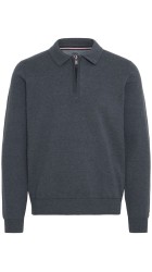 Ανδρικό Πλεκτό Polo Half-zip  FQ CALGARY 21900856-200278 Γκρί