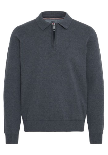 Ανδρικό Πλεκτό Polo Half-zip FQ CALGARY 21900856-200278 Γκρί Ανδρικό Πλεκτό Polo Half-zip FQ CALGARY 21900856-200278 Γκρί